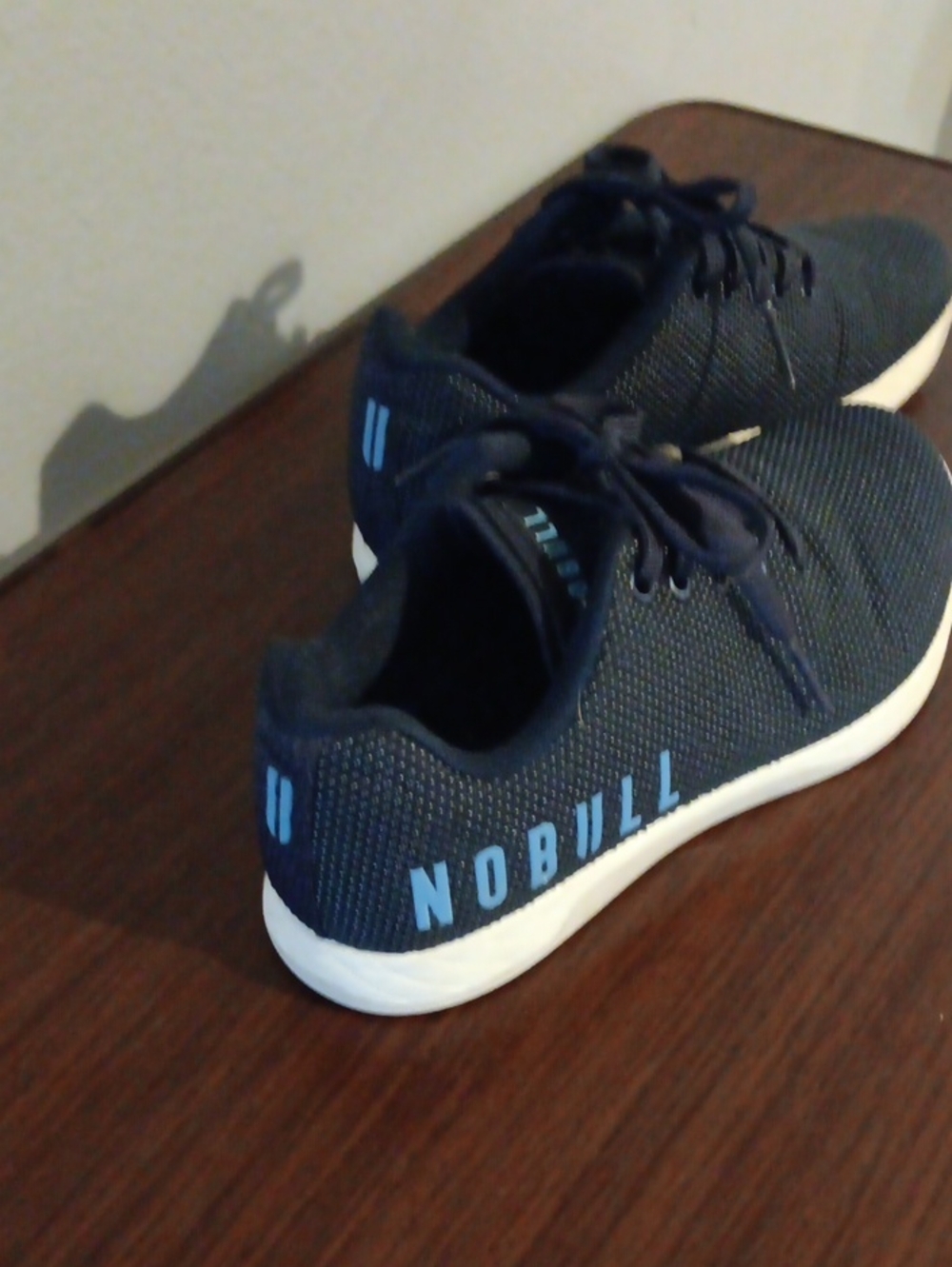 NOBULL Navy Athletic Training Shoes with Light Blue Logo